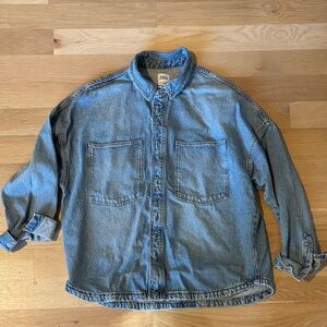 Zara Men's Light Blue Denim Shirt Jacket